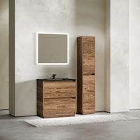 Тумба под раковину SANCOS Libra Floor напольная, 790х450х840, c двумя ящиками оснащенными доводчиками, дуб чарльстон, арт. арт-LB80FECH — фото 11, Тумбы под раковину