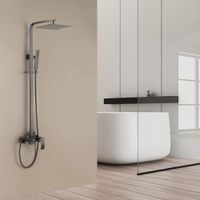 Душевая стойка ABBER Wasserfall AF8616NGL с изливом, никель — фото 2, Встраиваемые душевые комплекты