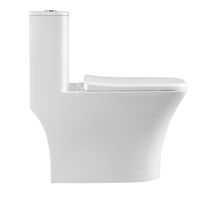 Унитаз-моноблок AZARIO Teano 695x370x740 напольный, горизонтальный слив, сиденье дюропласт микролифт арт-AZ-8621 — фото 1, Напольные унитазы