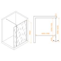 Душевая перегородка RGW WA-050B (WA-002B + Z-070B) 1100 351005013-14 — фото 11, Душевые перегородки
