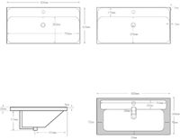 Тумба с раковиной Aquanet Слим 80 напольная 2 ящ. цв.белый сатин 00348182 — фото 11, Тумбы с раковиной