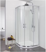 Душевой уголок Aquanet Alfa NAA2142 90x90, R550, прозрачное стекло арт-00203799 — фото 1, Душевые уголки четверть круга