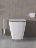 Agger Унитаз подвесной безободковый белый с инсталляцией, микролифт, кнопка смыва белая арт-ATI04100+APB288 — фото 3, Комплекты унитаз + инсталляция