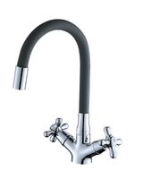 Товар: OneLife смеситель для кухни двухвентильный полимерный с гибким изливом, хром/черный арт-P03-007cr - фото 12 OneLife смеситель для кухни двухвентильный полимерный с гибким изливом, хром/черный арт-P03-007cr — фото 12, Смесители для кухни