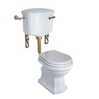 Товар: BELLA Комплект унитаз напольный выпуск в стену, бачок низкий с ручкой бронза, белый (БЕЗ КРЫШКИ) 31112 - фото 1 BELLA Комплект унитаз напольный выпуск в стену, бачок низкий с ручкой бронза, белый (БЕЗ КРЫШКИ) 31112 — фото 1, Напольные унитазы