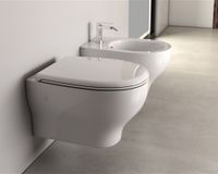 Товар: Унитаз GLOBO GRACE подвесной безободковый цвет белый GRS03BI - фото 2 Унитаз GLOBO GRACE подвесной безободковый цвет белый GRS03BI — фото 2, Подвесные унитазы