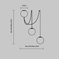 Подвесной светильник Maytoni MOD427PL-L30B3K1 — фото 2, Подвесные светильники