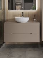 Товар: Orange Line Li-100TuLMDF+B07-420W тумба с раковиной подвесная 100 см, латте/белый Li-100TuLMDF+B07-420W - фото 3 Orange Line Li-100TuLMDF+B07-420W тумба с раковиной подвесная 100 см, латте/белый Li-100TuLMDF+B07-420W — фото 3, Тумбы с раковиной