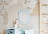 Зеркало КАСПЕР МИШКА, фигурное, голубой матовый 1A283502CR0E0 — фото 4, Зеркала в ванную комнату
