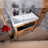 Товар: Тумба под раковину напольная Бриклаер ЛОФТ метрополитен грей, 60 см 4627125413391 - фото 3 Тумба под раковину напольная Бриклаер ЛОФТ метрополитен грей, 60 см 4627125413391 — фото 3, Тумбы с раковиной