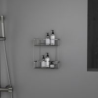 Полка двойная Timo Saona черное золото арт-13083/18 — фото 4, Полки для ванной и душа