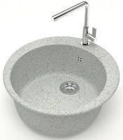 Кухонная мойка AZARIO Vital 507x507x200 искусственный мрамор, цвет Светло серый арт-CS00078348 — фото 1, Кухонные мойки