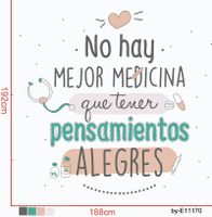 шторка д/в тканевая 180х200см "Лучшее лекарство - весёлые мысли" MZ-114 — фото 1, Шторки на ванну