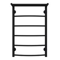 Полотенцесушитель водяной AZARIO VERONA 500/800 с полкой, 5 секций, нижнее/диагональное подключение, 1/2", черный арт-AZ83863PB — фото 5, Водяные полотенцесушители