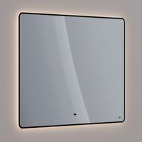 Зеркало Lemark MIOBLACK 100х80 см с интерьерной подсветкой, с подогревом арт-LM100ZM-black — фото 1, Зеркала в ванную комнату