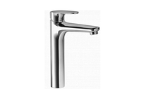 Смеситель для раковины, Villeroy&Boch, O.Novo Start, тип открывания воды-однорычажный, отверстия для монтажа-1, высота, мм-253, вынос излива, мм-148, донный клапан-есть, тип подводки-гибкая, стандарт подвода воды-3/8", цвет-хром, материал-латунь арт-TVW10510511061 — фото 1, Смесители для раковины