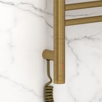 Полотенцесушитель электрический Сунержа Богема 3.1 прямая 800х400 МЭМ левый Состаренная латунь 051-6004-8040 — фото 2, Электрические полотенцесушители