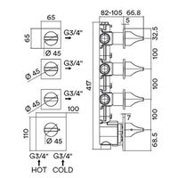 Товар: Смеситель термостат Bossini Apice Z035205.045 для ванны и душа встраиваемый внешняя часть на 3-6 потребителей цвет белый матовый - фото 2 Смеситель термостат Bossini Apice Z035205.045 для ванны и душа встраиваемый внешняя часть на 3-6 потребителей цвет белый матовый — фото 2, Смесители