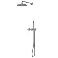 Душевая система ABBER Wasser Kreis 316 AF8118BGG скрытого монтажа без излива, оружейная сталь брашированная — фото 1, Встраиваемые душевые комплекты