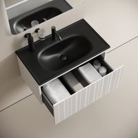 Тумба подвесная SANCOS Code 785х453х400, c одним ящиком оснащенным доводчиками, цвет белый , арт. арт-CD80W — фото 9, Тумбы под раковину