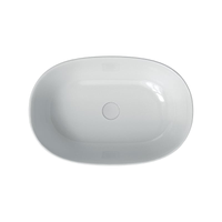 Раковина Scarabeo SKINNY накладная без перелива без отверстий цвет белый арт-5409 — фото 6, Раковины накладные