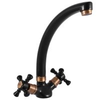 MORAVA - смеситель кухонный, ЦВЕТ ЧЕРНЫЙ МАТОВЫЙ/БРОНЗА арт-MK320.5/3CMATSM — фото 1, Смесители для кухни