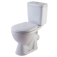 ЛИРА Унитаз-компакт наклон. вып. с арматурой, сиденьем, креплением, белый ROSA Вн УнБ05 — фото 1, Напольные унитазы