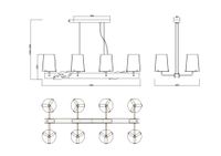 Подвесной светильник Maytoni арт-MOD040PL-08CH — фото 2, Подвесные светильники