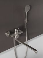 Товар: Agger Zest смеситель для ванны однорычажный универсальный с душевым набором, никель матовый арт-A0721133 - фото 6 Agger Zest смеситель для ванны однорычажный универсальный с душевым набором, никель матовый арт-A0721133 — фото 6, Смеситель для ванны