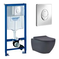 Товар: КОМПЛЕКТ Grohe + BeWash: Инсталляция 38721001 Grohe Rapid SL + BeWash Bogen Унитаз подвесной безободковый с сиденьем микролифт антрацит 88303280 GRH721303280 - фото 2 КОМПЛЕКТ Grohe + BeWash: Инсталляция 38721001 Grohe Rapid SL + BeWash Bogen Унитаз подвесной безободковый с сиденьем микролифт антрацит 88303280 GRH721303280 — фото 2, Комплекты унитаз + инсталляция