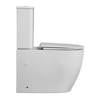 Унитаз-компакт Azario BONELLE 355х630х795 напольный, безободковый, слив "Торнадо", в комплекте с быстросъемным сиденьем микролифт арт-AZ-1229A — фото 4, Напольные унитазы