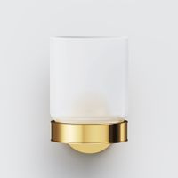 A85A34399 X-Joy, Стеклянный стакан с настенным держателем, золото — фото 3, Стаканы для зубных щеток