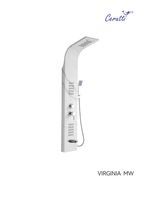 Панель VIRGINIA MW душевая из нержавеющей стали с форсунками Ceruttispa CT9982, цвет белый мрамор — фото 2, Душевые панели