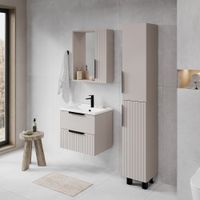 Зеркало со шкафом VIANT СИЦИЛИЯ 50 капучино (VSIC50CAP-ZSH) — фото 3, Зеркальные шкафы в ванную