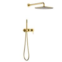 Душевая система встроенная Timo Saona SX-2349/20SM золото шлифованное — фото 1, Встраиваемые душевые комплекты