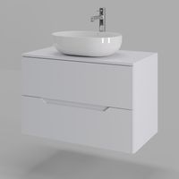 Orange Line Li-80TuwMDF+B05-480W тумба с раковиной подвесная 80 см, белый Li-80TuwMDF+B05-480W — фото 1, Тумбы с раковиной