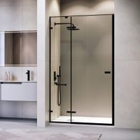 Душевая дверь RGW SV-004B 130x200, профиль черный, стекло прозрачное/8 мм (EasyClean), арт-353200413-14 — фото 3, Распашные душевые двери