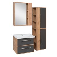 Тумба подвесная с умывальником MELBOURNE 60 /дуб/серый/ AQUA DE MARCO 5060GCMEL/H/V.2.0 — фото 9, Тумбы с раковиной