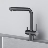 Товар: Func, смеситель для кухни с L-изливом с каналом для питьевой воды, черный арт-F8F05722 - фото 5 Func, смеситель для кухни с L-изливом с каналом для питьевой воды, черный арт-F8F05722 — фото 5, Смесители для кухни