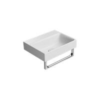 раковина подвесная/встраиваемая NUBES 40x32 без перелива белый матовый арт-9684109 — фото 3, Раковины подвесные