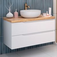 Тумба подвесная NORDIC 100 под столешницу из массива и накладную раковину /AQUA DE MARCO 2100CNOR/H — фото 1, Тумбы под раковину