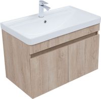 Тумба с раковиной Aquanet Оптима 80 цв. дуб светлый арт-00345361 — фото 5, Тумбы с раковиной