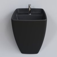 Раковина Ambassador Benefit (475*485*725) ЧЕРНАЯ МАТОВАЯ арт-206T20201 — фото 5, Раковины подвесные