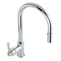 Товар: CUCINA ERMITAGE MINI См-ль д/кухни моноком., с вытяжной лейкой, ручка сбоку латунь, хром арт-31522 - фото 2 CUCINA ERMITAGE MINI См-ль д/кухни моноком., с вытяжной лейкой, ручка сбоку латунь, хром арт-31522 — фото 2, Смесители для кухни