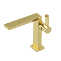 Смеситель для раковины SANCOS Linn, брашированное золото, PVD покрытие, арт. SC9019BG — фото 2, Смесители для раковины