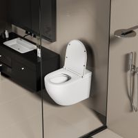 Товар: Унитаз ABBER Bequem AC1126P подвесной белый с импульсным смывом - фото 5 Унитаз ABBER Bequem AC1126P подвесной белый с импульсным смывом — фото 5, Подвесные унитазы