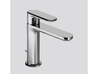 Смеситель для раковины, Cisal, Lineaviva, тип открывания воды-однорычажный, тип установки-на раковину, отверстия для монтажа-1, высота, мм-156, вынос излива, мм-120, донный клапан-есть, цвет-Chrome арт-LV00051021 — фото 1, Смесители для раковины