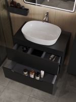 Товар: Orange Line Li-80TubMDF+B08-500W тумба с раковиной подвесная 80 см, черный/белый Li-80TubMDF+B08-500W - фото 4 Orange Line Li-80TubMDF+B08-500W тумба с раковиной подвесная 80 см, черный/белый Li-80TubMDF+B08-500W — фото 4, Тумбы с раковиной