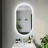 Зеркало Бриклаер Вега 55 овал сенсор на зеркале бесконтактный арт-4627125415616 — фото 4, Зеркала в ванную комнату