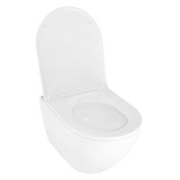 Товар: Унитаз подвесной Azario Trevi 495х360х390 безободковый, слив "Скрытое Торнадо", в комплекте с сидением микролифт, белый арт-AZ-0093UQ3 - фото 2 Унитаз подвесной Azario Trevi 495х360х390 безободковый, слив "Скрытое Торнадо", в комплекте с сидением микролифт, белый арт-AZ-0093UQ3 — фото 2, Подвесные унитазы